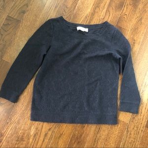 Loft Navy jacquard knit sweatshirt